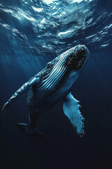 A whale, in its natural environment