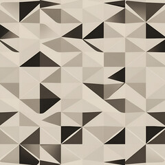 A seamless geometric pattern with black pyramidal shapes, adding depth and a contemporary industrial look.