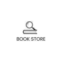 Bookstore logo stock vector.