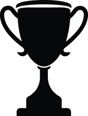 trophy cup isolated on black
