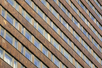 Texture of the facade of a modern building