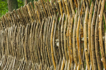  Texture of old rustic wooden fence