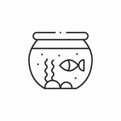 fish tank icon sign vector