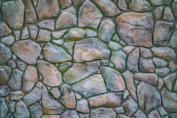 Decorative stone wall of a medieval building.