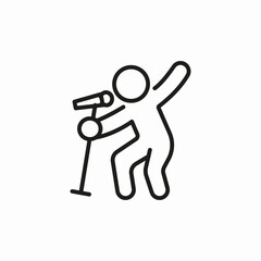 karaoke singing icon sign vector