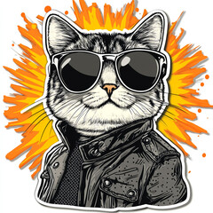 Cool cat illustration 