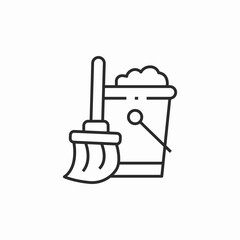 mop bubbles icon sign vector