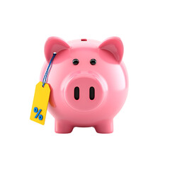 Smart Savings Piggy Bank with Discount Tag, Financial Planning & Budgeting Tips