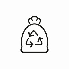 recycle bag icon sign vector