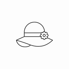 summer hat icon sign vector