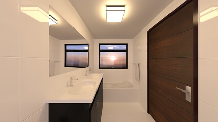 バスルーム　3DCGレンダリング