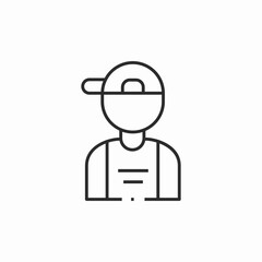 teendager boy icon sign vector