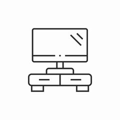 tv stand icon sign vector