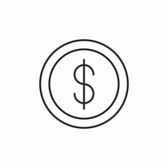 usd coin icon sign vector