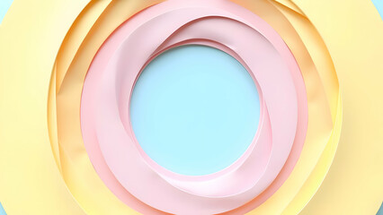 Candy Pastel Paper Ring Background
