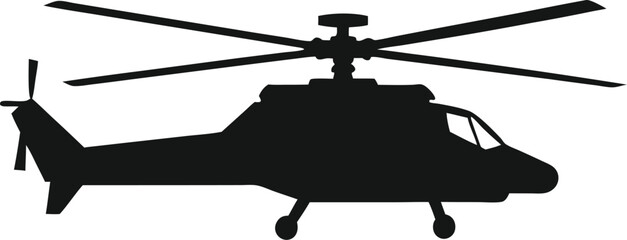helicopter silhouette vector illustration
