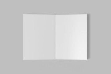 Blank opened book illustration for mockup