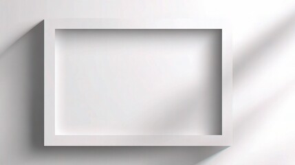 Pure White Background with Inset Shadow Border for Display Purposes
