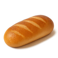 Freshly baked bread loaf on a transparent background  