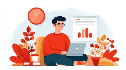 Business illustrators creating digital artworks marketing campaigns digital illustration creativity concept