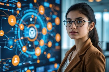 Driven Young Woman Pioneering Advances in Technology and Innovation