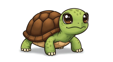 Cute Cartoon Tortoise Illustration

