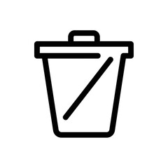 Vector icon of a trash can symbolizing waste disposal