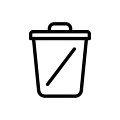 Vector icon of a trash can representing waste disposal