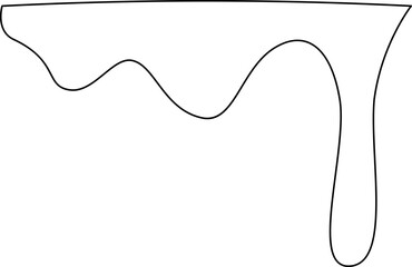 Liquid melting and dripping from an edge.