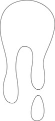Obraz premium Fluid edge dripping with a single large drop extending downward.