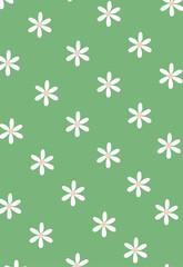 Floral Pattern with Daisies Background