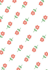 Floral Pattern with Small Flowers Background