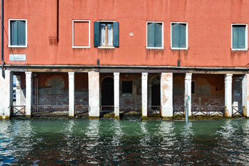 Sottoportego Fioravante porch on Rio di San Trovaso, in the sestiere of Dorsoduro, Venice, Veneto, Italy