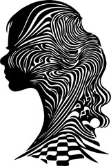 illustrator vector optical abstract illusion, isolated on white