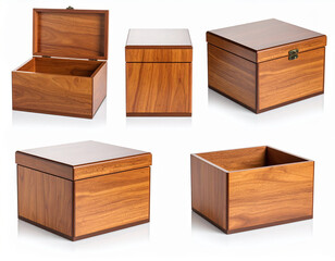 Lacquered wooden box set with glossy finish and elegant design