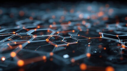 Obraz premium Abstract 3D Geometric Connections in High-Tech Mesh Visualization