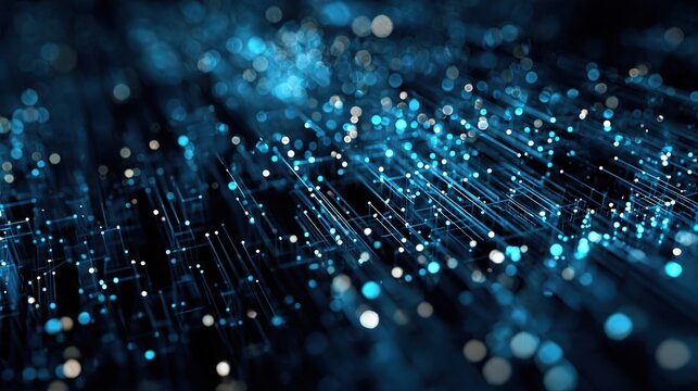 Abstract Technology Background with Emphasis on Artificial Elements