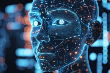 Exploring Semi-Abstract 3D Digital Faces in Data Cybersecurity and Modern Technology