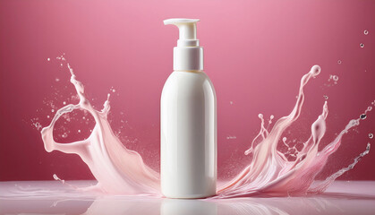 Cosmetic Spray Bottle with Liquid Splash