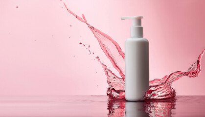 Cosmetic Spray Bottle with Liquid Splash