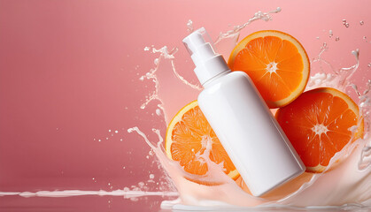 Cosmetic Spray Bottle with Liquid Splash