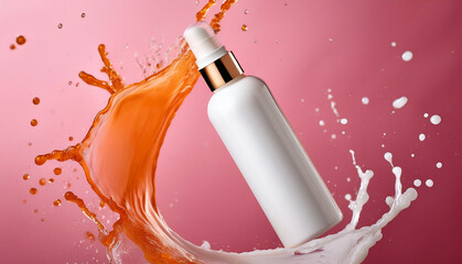 Cosmetic Spray Bottle with Liquid Splash