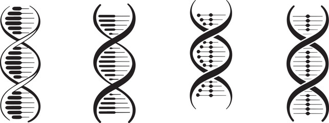 Abstract conceptual black and white representations of dna and piano keys © Laila