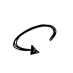 arrow doodle sign icon