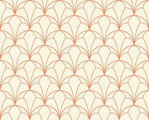 Elegant damask floral seamless pattern. Geometric art deco leaves background. Abstract botanical vector illustration for fabric, textile, wallpaper.