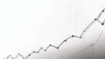 Clear Glass Line Graph Showing Steady Climb Over Time