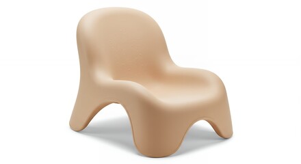 Beige childrens chair