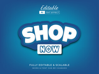 Shop Now Editable Text Effect for Promotion
