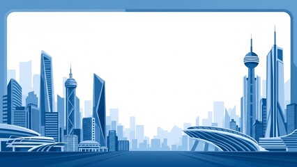 Fototapeta premium blue abstract background, modern, sleek, dynamic, IT and technology theme