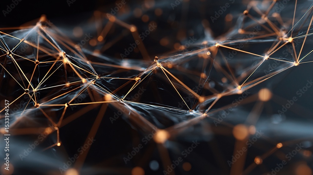 Poster abstract 3d data network background with connection design